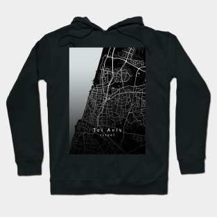 Tel Aviv Israel City Map dark Hoodie